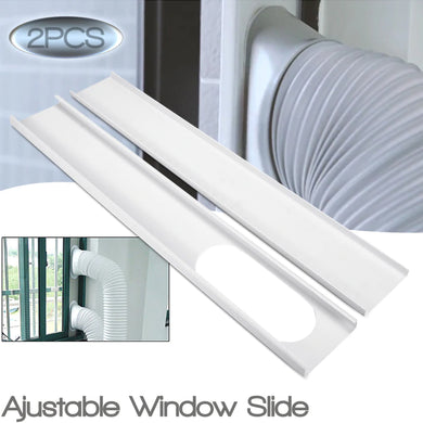 2TRIDENTS 2 Pcs Adjustable Window Slide Kit Plate for Air Conditioner