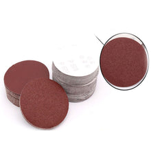 Load image into Gallery viewer, 2TRIDENTS 100 Pcs 2-inch Sandpaper Disk - Sanding Discs for DA Sanders, Self Adhsive Back, Assorted Sandpaper