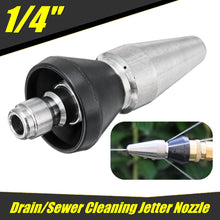 Load image into Gallery viewer, 2TRIDENTS Stainless Steel Sewer Jet Nozzle Pressure Washer Nozzle - 1/4&#39;&#39; 1 Front 3 Rear - Various Cleaning Applications