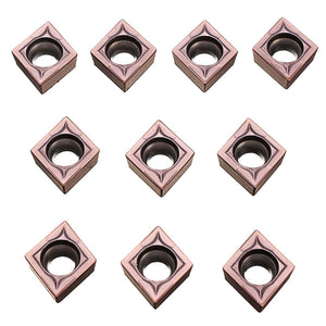 2TRIDENTS 10Pcs 14mm/0.5inch Carbide Inserts Blade For Lathe Turning Tool Cutter CNC Machine For High Hardness Materials And Cast Iron