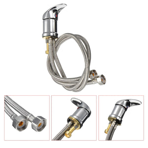 2TRIDENTS 32-inch Hot & Cold Water Faucet for Salon Shampoo Bowl Backwash - Durable, No Water Leakage Tub Spray Hose Kits