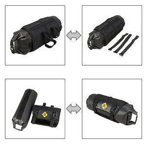 2TRIDENTS Water Proof Foldable Bike Font Tube Bag Handle Bar Attachable Tube Bag with Adjustable Straps