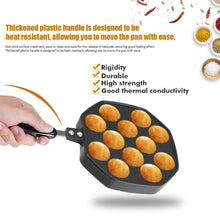 Load image into Gallery viewer, 2TRIDENTS Non Stick Pancake Ball Pan Takoyaki Pan with 12 Molds for Grilling Desert Making Baking Takoyaki Sandwiches