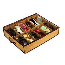 Load image into Gallery viewer, 2TRIDENTS 2 Pcs 12-Pair Shoes Storage Organizer Under Bed Maximize Your Home Storage Space