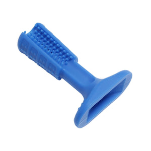 2TRIDENTS Dog Toothbrush Non-Toxic Chewing Toy Dental Care Teeth Cleaning Toy for Puppy (Blue)
