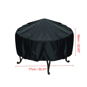 2TRIDENTS 30 Inches Fire Pit Cover Waterproof Weather Resistant Cover Suitable for Indoor Outdoor Patio
