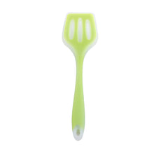 Load image into Gallery viewer, 2TRIDENTS Non Stick Silicone Spatula Turner Ideal for Flipping Eggs Crepes - Pro Flipper Turner for Cooking (Green)