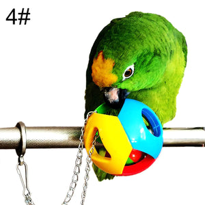 2TRIDENTS Colorful Parrot Ball Toy Chewing Biting Toy for Birds Hanging Toy Cage Decor Entertainment for Pet