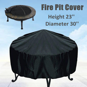 2TRIDENTS 30 Inches Fire Pit Cover Waterproof Weather Resistant Cover Suitable for Indoor Outdoor Patio