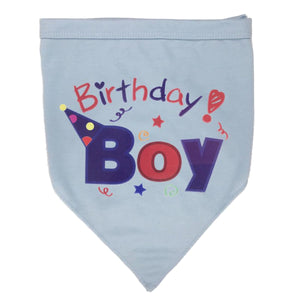 2TRIDENTS Dog Bandana Birthday Boy Birthday Girl Bandana for Puppy (Blue)