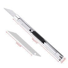 Load image into Gallery viewer, 2TRIDENTS Utility Knife - Retractable Razor Knife - Rust &amp; Water Proof Heavy Duty Cutting Snap Knife
