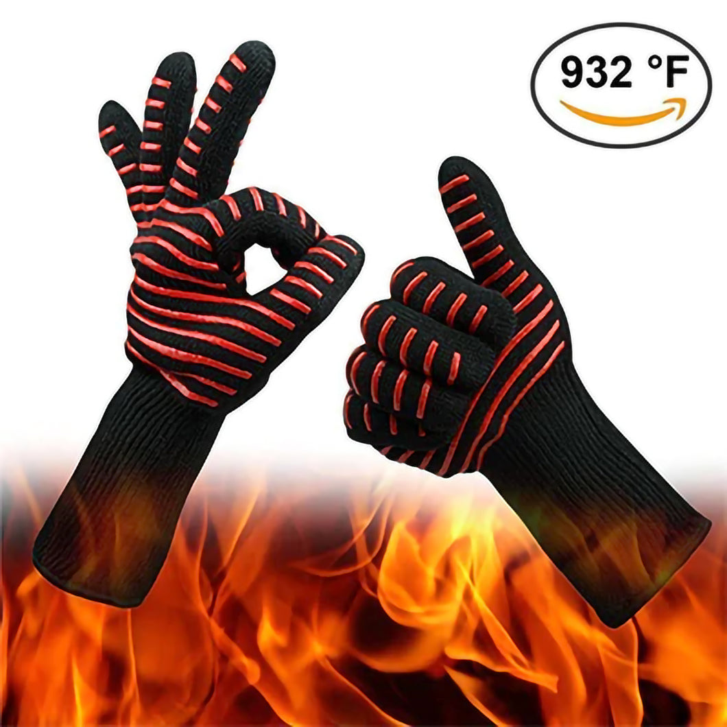 2TRIDENTS Extreme Heat Resistant Cooking Gloves - Non Slip Cooking Gloves - Ideal Cooking Accessory for Kitchen
