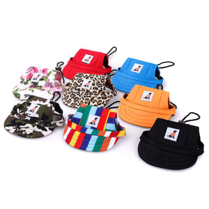 2TRIDENTS Pet Baseball Cap Pet Sport Cap with Ear Holes for Cats and Dogs (M, Black)