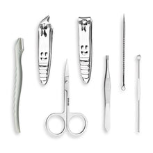 Load image into Gallery viewer, 2TRIDENTS Set of 15 Pcs Stainless Steel Pedicure Manicure Set Tool Kit for Nail Ear Care with Travel Box Case