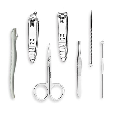 2TRIDENTS Set of 15 Pcs Stainless Steel Pedicure Manicure Set Tool Kit for Nail Ear Care with Travel Box Case