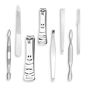 2TRIDENTS Set of 15 Pcs Stainless Steel Pedicure Manicure Set Tool Kit for Nail Ear Care with Travel Box Case