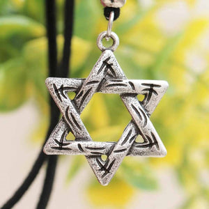 GUNGNEER Star of David Jerusalem Menorah Jewish Necklace Israel Jewelry For Men Women