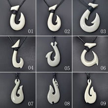 Load image into Gallery viewer, GUNGNEER Fish Hook Pendant Necklace Hawaii Ocean Maori Jewelry Accessory For Men Women