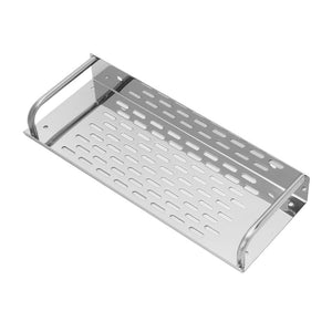 2TRIDENTS Stainless Steel Bathroom Shelf Wall Mount Storage Rack Single Layer Lavatory Accessories (20 cm