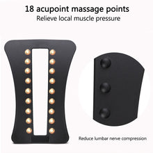 Load image into Gallery viewer, 2TRIDENTS Back Massager Stretcher Back Pain Relief, Lumbar Stretching Device Posture Corrector (Black Set 1)