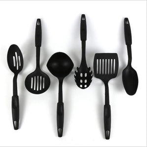 2TRIDENTS Utensil Set Silicone Baking & Cooking Kitchenware Set Silicone Kitchenware Set Essential Utensils (Black)