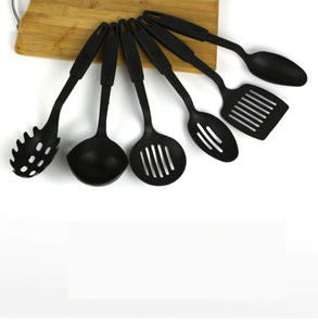 2TRIDENTS Utensil Set Silicone Baking & Cooking Kitchenware Set Silicone Kitchenware Set Essential Utensils (Black)