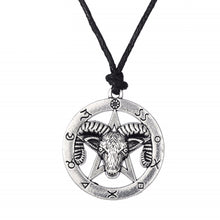Load image into Gallery viewer, GUNGNEER Stainless Steel Satan Pentagram Baphomet Pendant Necklace Demonic Jewelry For Men