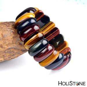 HoliStone Tiger Eye Natural Stone Bracelet ? Anxiety Stress Relief Yoga Beads Bracelets Chakra Healing Crystal Bracelet for Women and Men