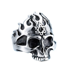 Load image into Gallery viewer, GUNGNEER Stainless Steel Large David Star Skull Ring Big Star Jewelry Accessory For Men