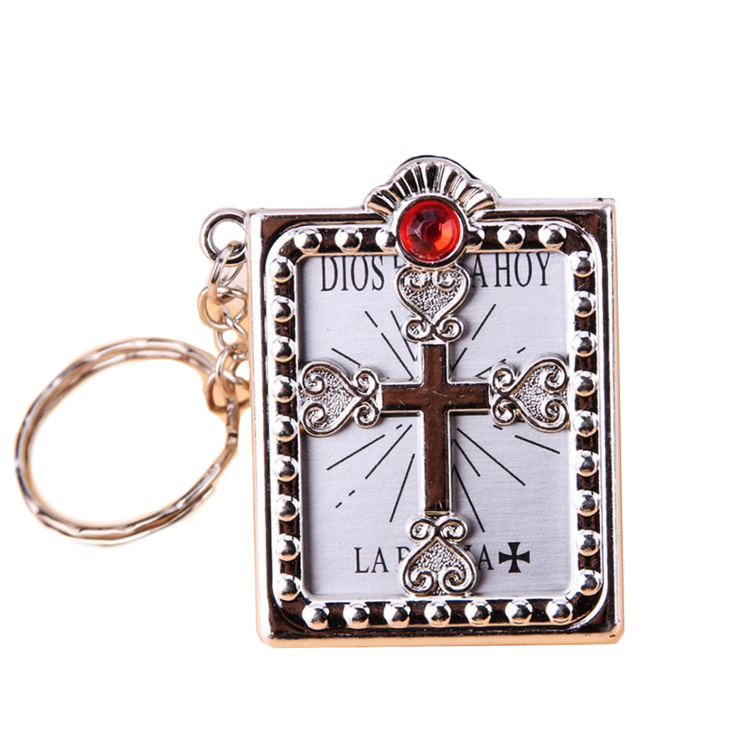 GUNGNEER Mini Bible Keychain God Cross Christian Jewelry Accessory Gift For Men Women