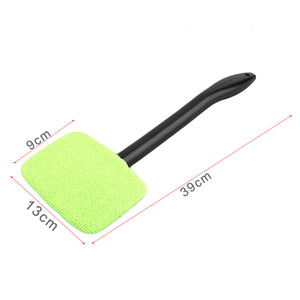 2TRIDENTS Microfiber Windshield Cleaner Cleaning Tool for Car Glass Window Door Mirror - Wiper for Car Truck SUV (green)