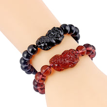 Load image into Gallery viewer, HoliStone FengShui Pixiu Bead Stretch Bracelet for Women and Men ? Anxiety Stress Relief Yoga Meditation Energy Balancing Lucky Charm Bracelet for Women and Men