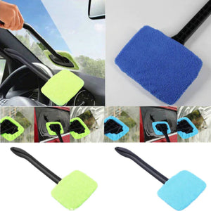 2TRIDENTS Microfiber Windshield Cleaner Cleaning Tool for Car Glass Window Door Mirror - Wiper for Car Truck SUV (green)