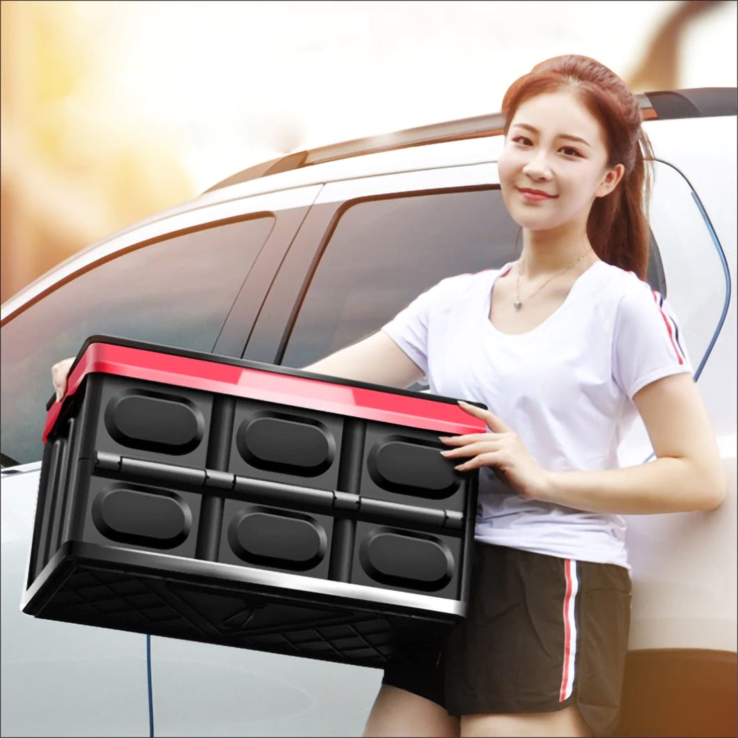 2TRIDENTS Foldable 30L Car Trunk Organizer and Storage Box - Perfect for SUV, Auto, Vehicle, Family Vans, Travel and Camp