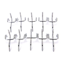 Load image into Gallery viewer, 2TRIDENTS Stainless Steel Pegboard Hooks for Garage Storage Organizer Assortment Shelving Hooks Assortment