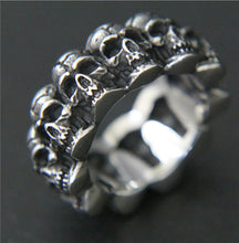 Load image into Gallery viewer, GUNGNEER Halloween Gothic Skull Band Ring Stainless Steel Jewelry Accessories Men Women