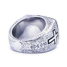 Load image into Gallery viewer, GUNGNEER 2 Pcs Men Stainless Steel Christian God Jesus Christ Ring Jewelry Accessory Set