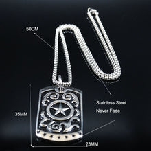 Load image into Gallery viewer, GUNGNEER Wicca Pagan Pentagram Stainless Steel Pendant Necklace Jewelry Amulet Men Women