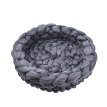 Load image into Gallery viewer, 2TRIDENTS Hand-Knitted Pet Warming Nest - Cozy and Comfortable - The Best House for Your Cat, Dog and Pet (1, Gray)