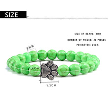 Load image into Gallery viewer, HoliStone Natural Lava Stone with Dog Paw Stretch Bracelet ? Anxiety Stress Diffuser Yoga Meditation Bead Lucky Charm Bracelet for Women and Men