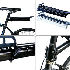 2TRIDENTS Stand Bicycle Rear Seat Rack - Transport for Bags, Panniers, Backpacks, Cargo, Baskets and More