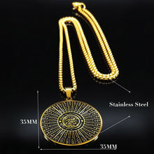 Load image into Gallery viewer, GUNGNEER Arab Muslim Necklace Stainless Steel Quran Arabic Jewelry Accessory For Men Women