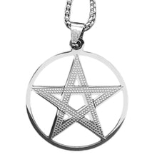 Load image into Gallery viewer, GUNGNEER Wiccan Pentagram Pentacle Stainless Steel Pendant Necklace Jewelry
