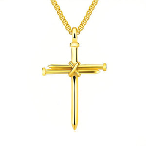 GUNGNEER Personalized Cross Necklace Stainless Steel Jesus Jewelry Gift For Men Women