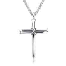 Load image into Gallery viewer, GUNGNEER Personalized Cross Necklace Stainless Steel Jesus Jewelry Gift For Men Women