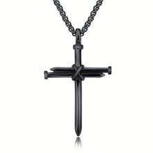 Load image into Gallery viewer, GUNGNEER Personalized Cross Necklace Stainless Steel Jesus Jewelry Gift For Men Women