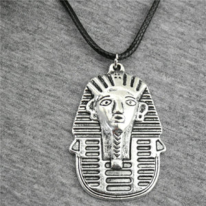 GUNGNEER Egyptian Pyramid King Pharaoh Egypt Queen Necklace Leather Keychain Jewelry Set