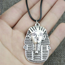 Load image into Gallery viewer, GUNGNEER Egyptian Pyramid King Pharaoh Egypt Queen Necklace Leather Keychain Jewelry Set