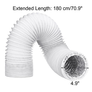 2TRIDENTS Portable Air Conditioner Exhaust Hose 5 Inch Diameter Clockwise