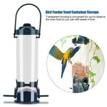 Load image into Gallery viewer, 2TRIDENTS Hard Plastic Outdoor Birdfeeder with Hanger - Hanging Feeders for Finches Bird Seed and More